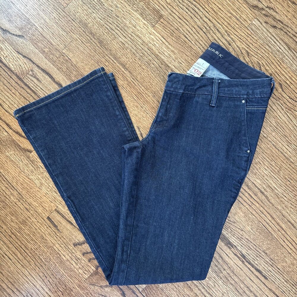 Banana Republic Trouser Jeans 4-Pocket Urban Flare Leg Stretch Pants- Size 02